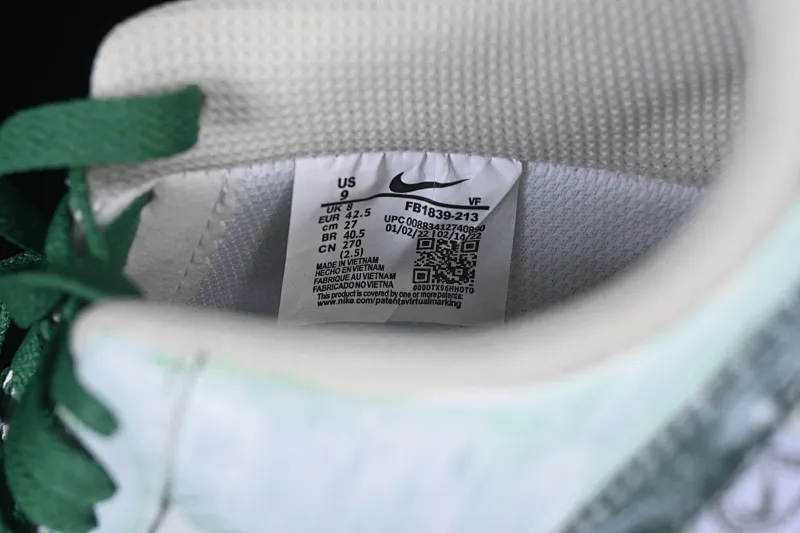 All categories Nk Air Force 1 Air Force series Nk Air Force 1 Low Air Force low-top Nike Air Force 1'07 Low "Bamboo In Ink Wash" Hand-painted graffiti Green bamboo ink rhyme Air Force 1 low-top casual sneakers FB1839-123